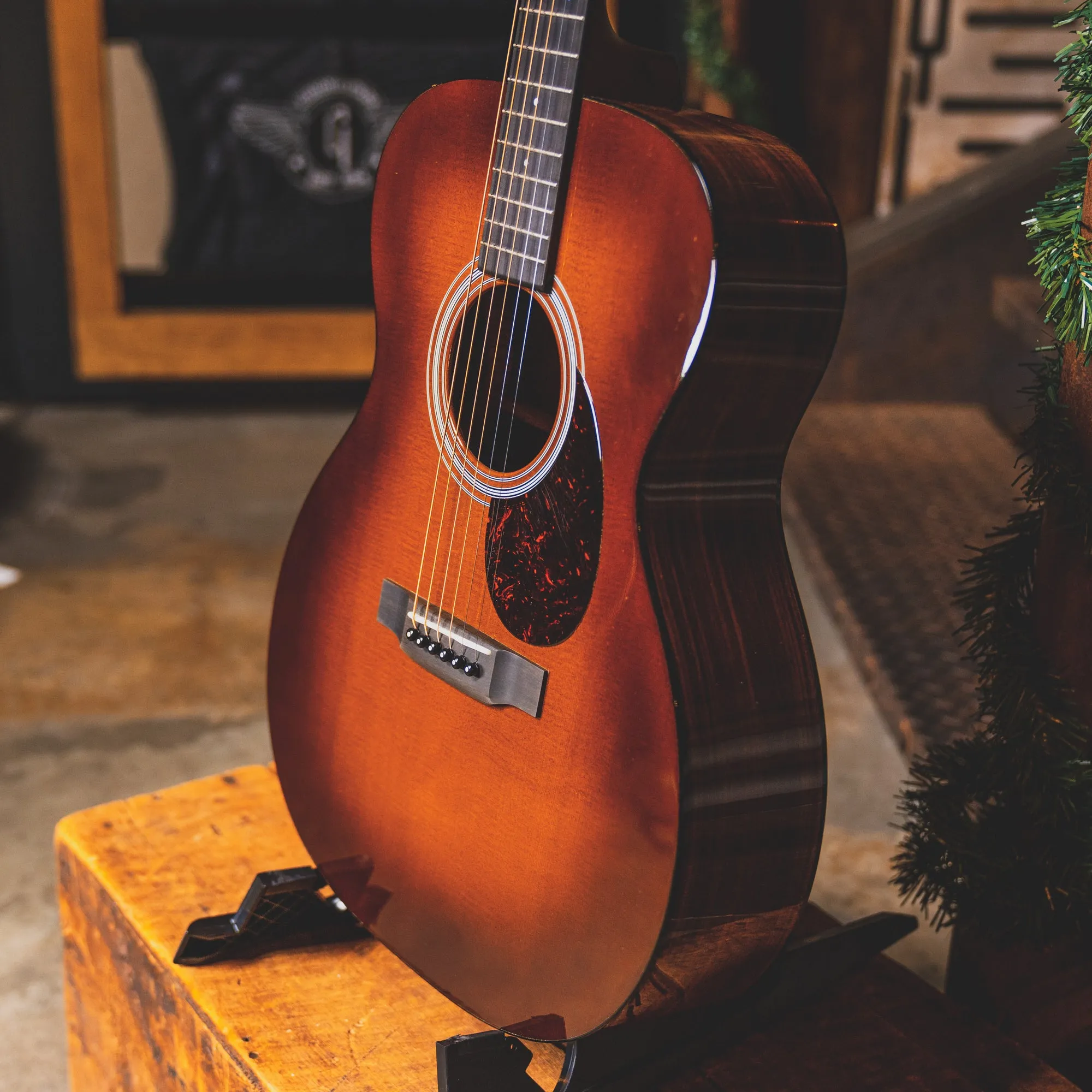 2016 Martin OM-21 Ambertone Burst Acoustic Guitar With OHSC - Used