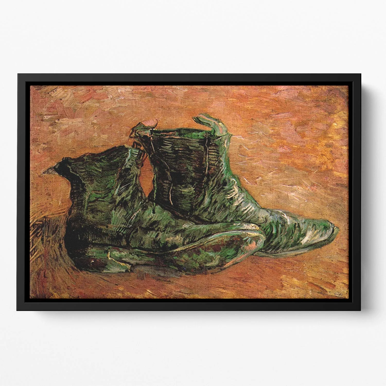 A Pair of Shoes by Van Gogh Floating Framed Canvas