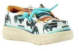 ARIAT TODDLER HILO LACE BUFFALO PRINT SHOE