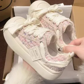 binfenxie  -  Design Platform Shoes for Women Fashion Pink Niche Low-top Skateboard Shoes Casual Versatile Korean Style Female Shoes
