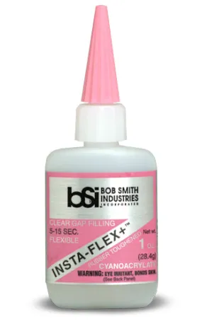 Bob Smith Industries Medium Clear Rubber Toughened Insta-Flex  Flexible Cyanoacrylate Glue (28g)