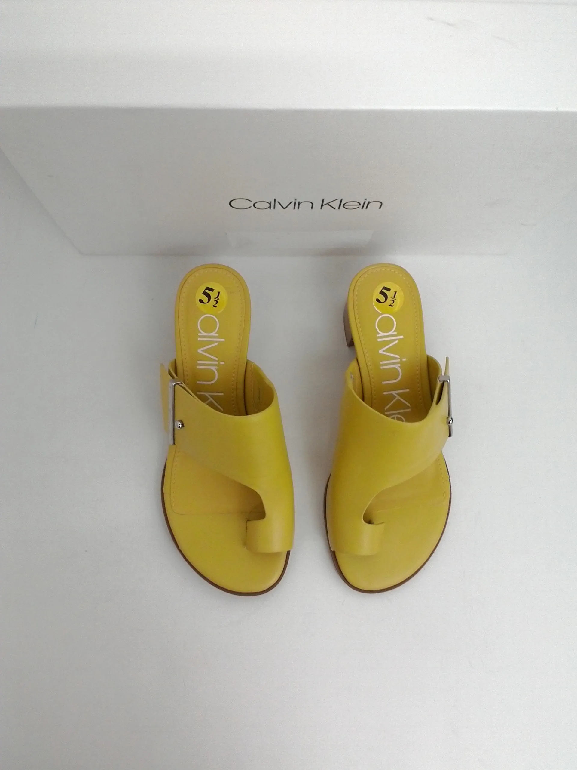 Calvin Klein Women's Daria Nappa leather Dress Sandal size 5.5 M