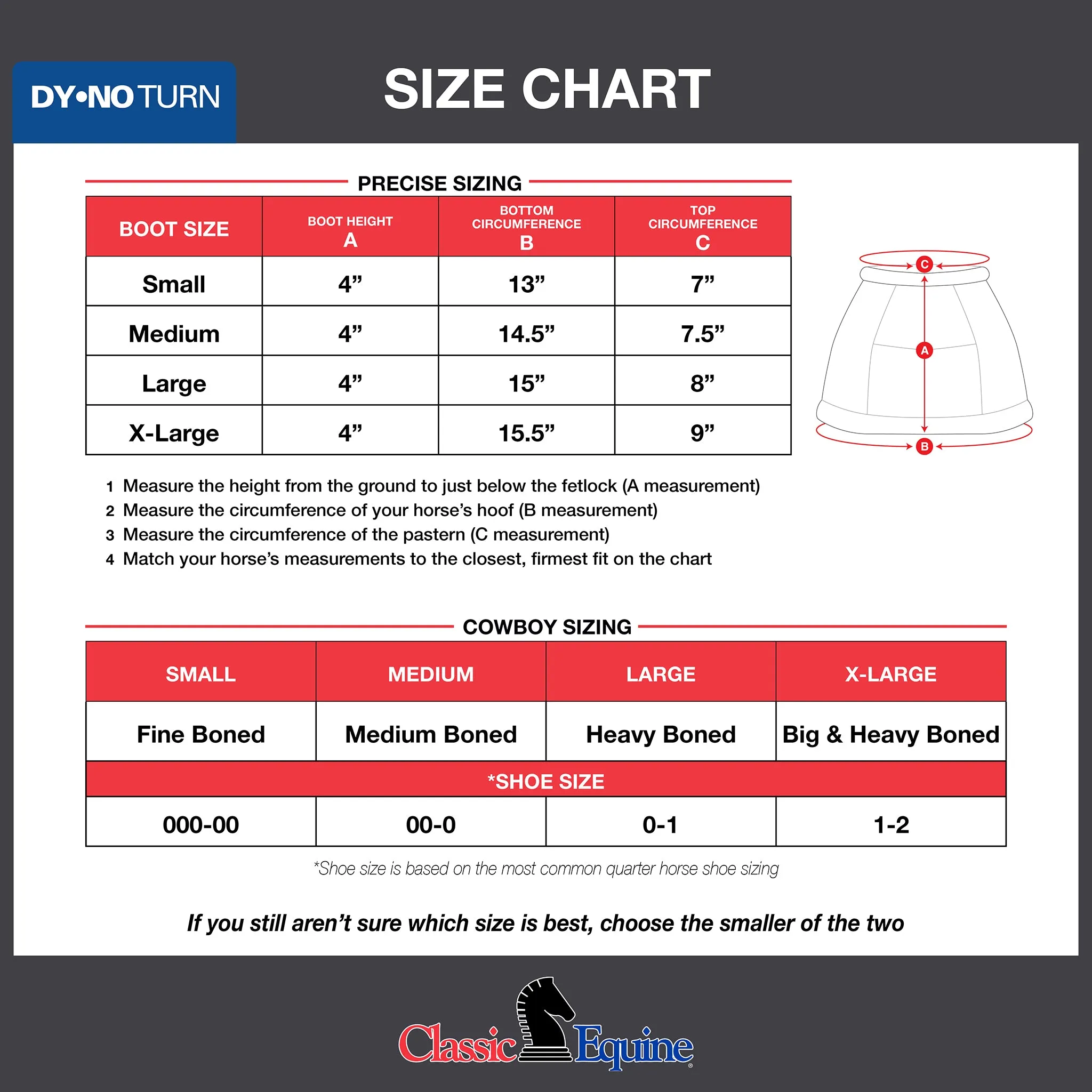 Classic Equine Dyno Turn Designer Bell Boot- Teardrop