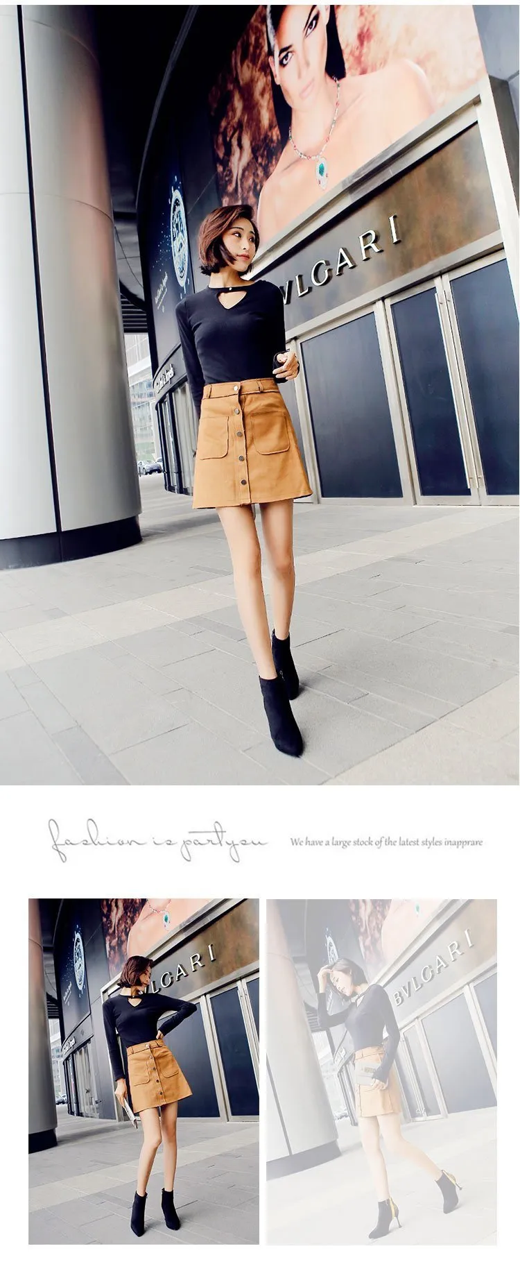 Color matching pointed high heel Martin boots