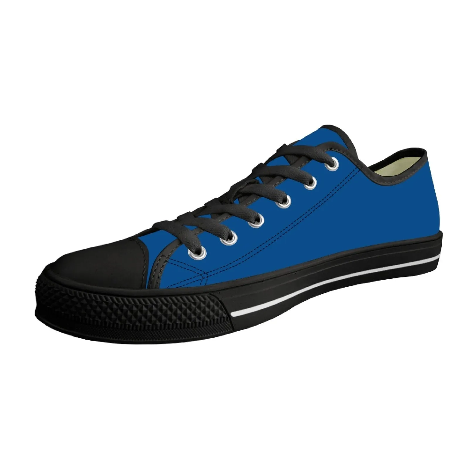 CVHS Blackhawk Circle Logo LA Blue & Gray Low Top Canvas Shoes