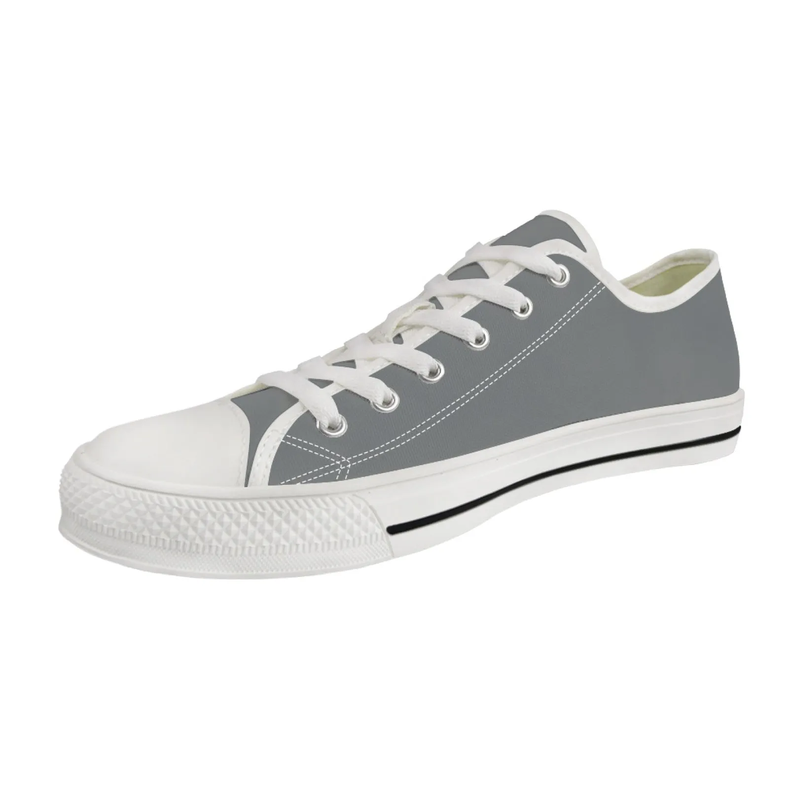 CVHS Blackhawk Circle Logo LA Blue & Gray Low Top Canvas Shoes