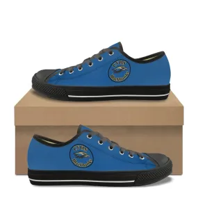 CVHS Blackhawk Circle Logo LA Blue & Gray Low Top Canvas Shoes