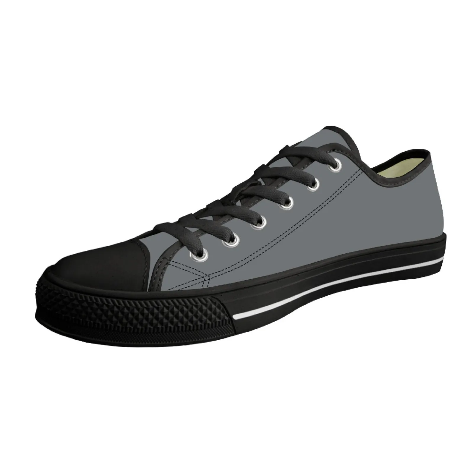 CVHS Blackhawk Circle Logo LA Blue & Gray Low Top Canvas Shoes