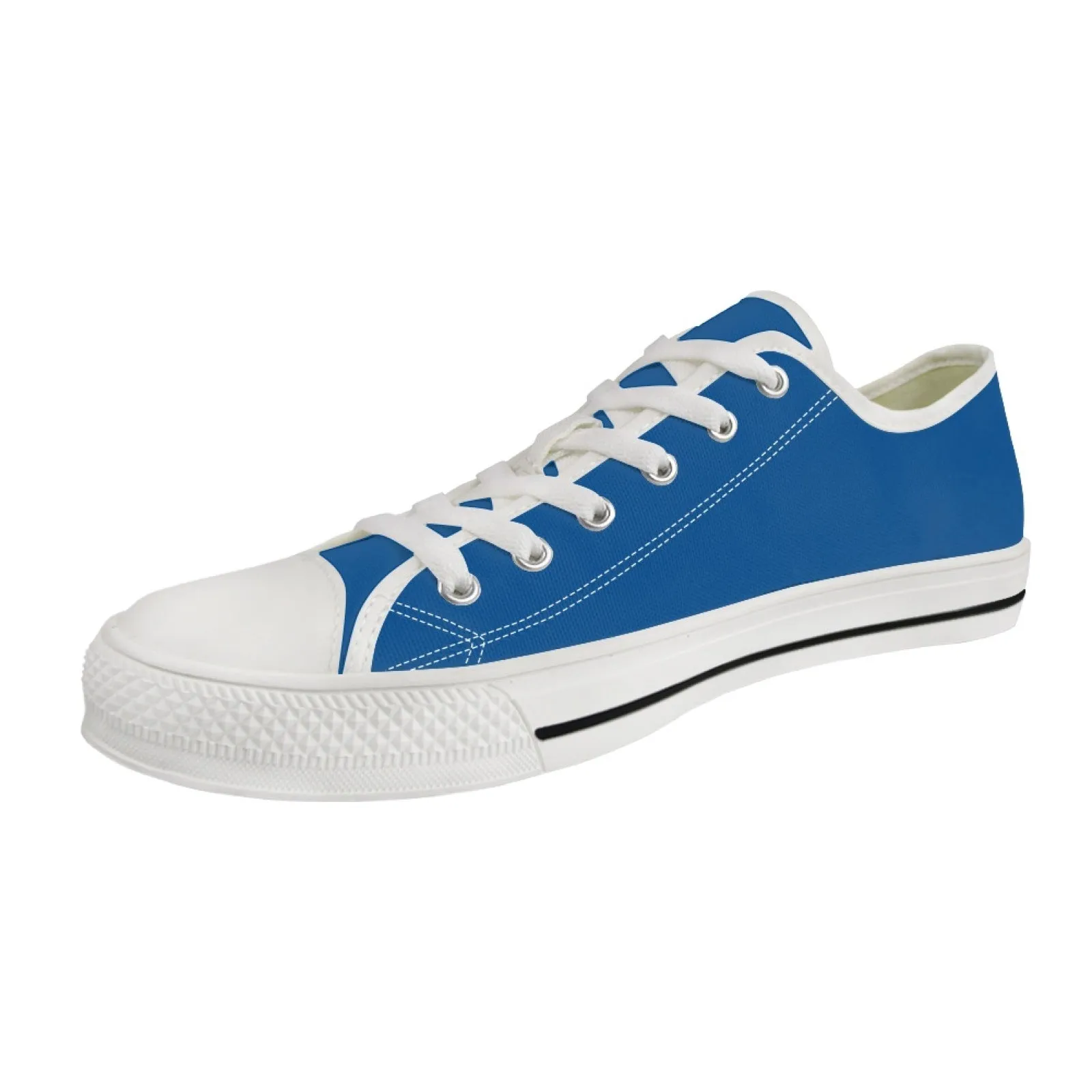 CVHS Blackhawk Circle Logo LA Blue & Gray Low Top Canvas Shoes