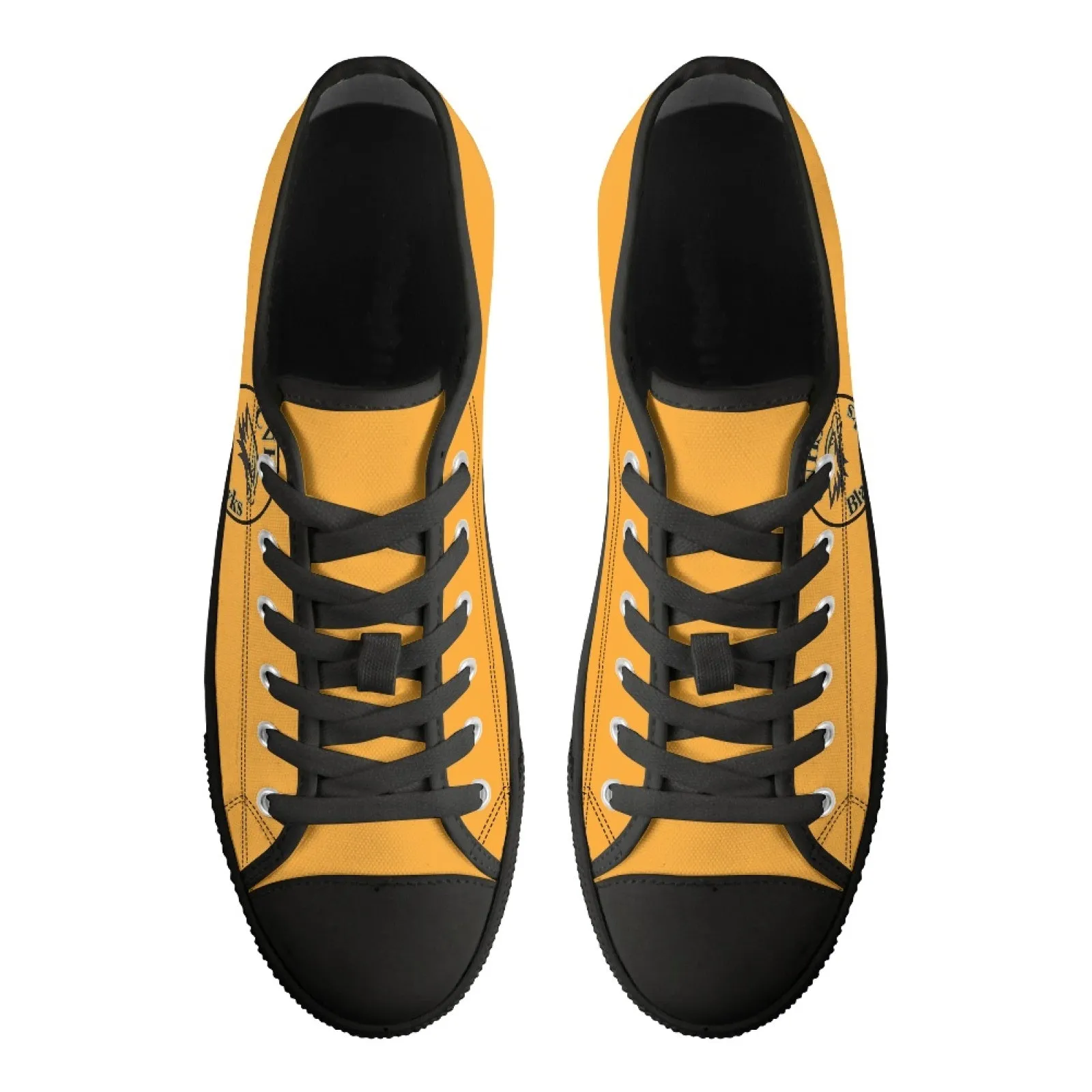 CVHS Blackhawk Circle Logo Pink & Orange Low Top Canvas Shoes