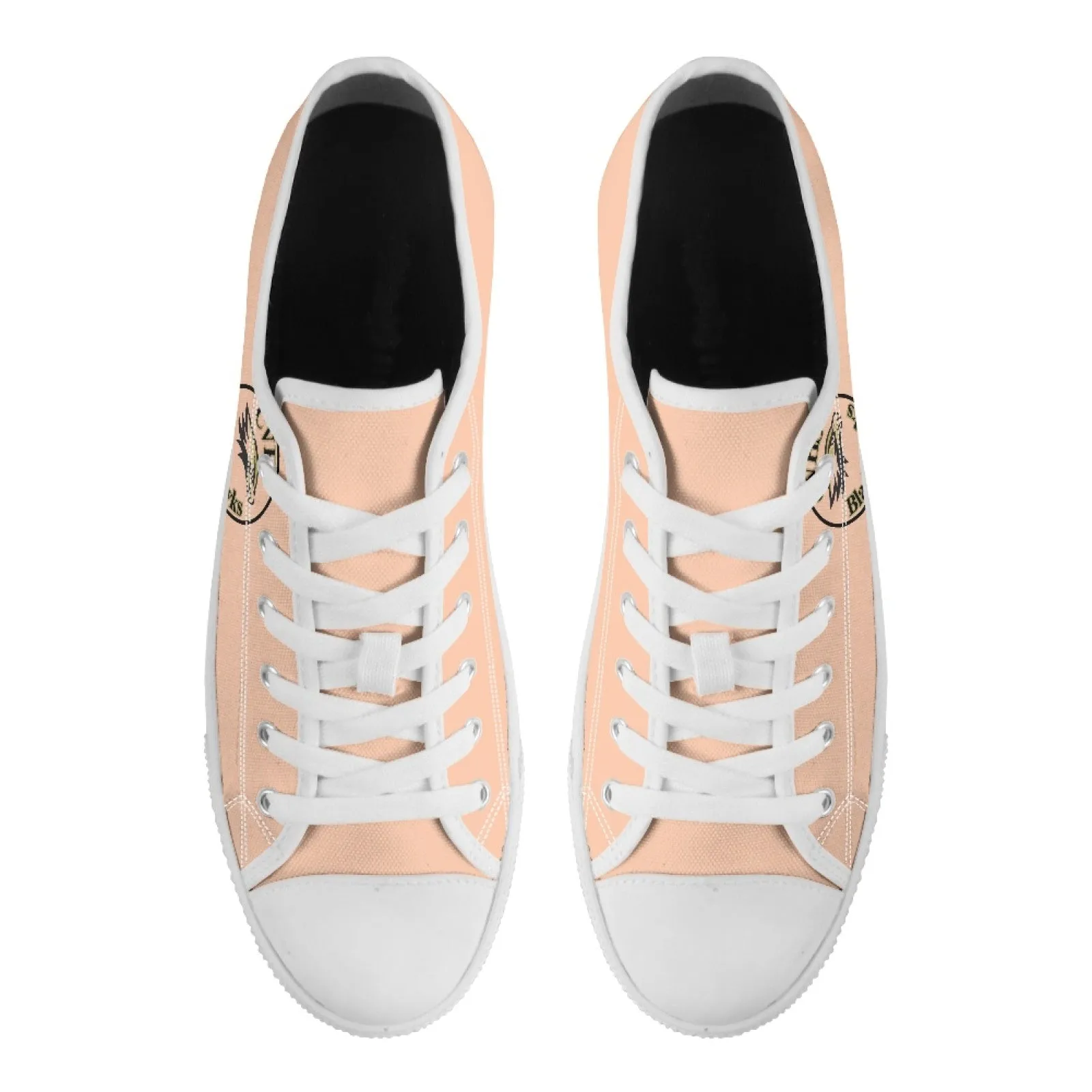 CVHS Blackhawk Circle Logo Pink & Orange Low Top Canvas Shoes