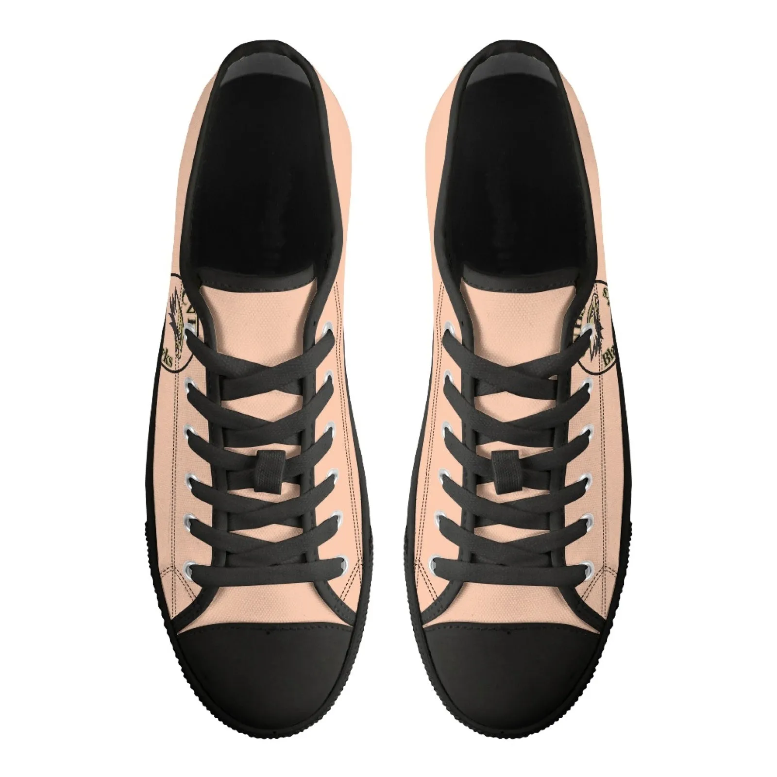 CVHS Blackhawk Circle Logo Pink & Orange Low Top Canvas Shoes