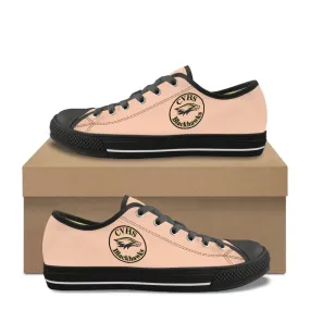 CVHS Blackhawk Circle Logo Pink & Orange Low Top Canvas Shoes