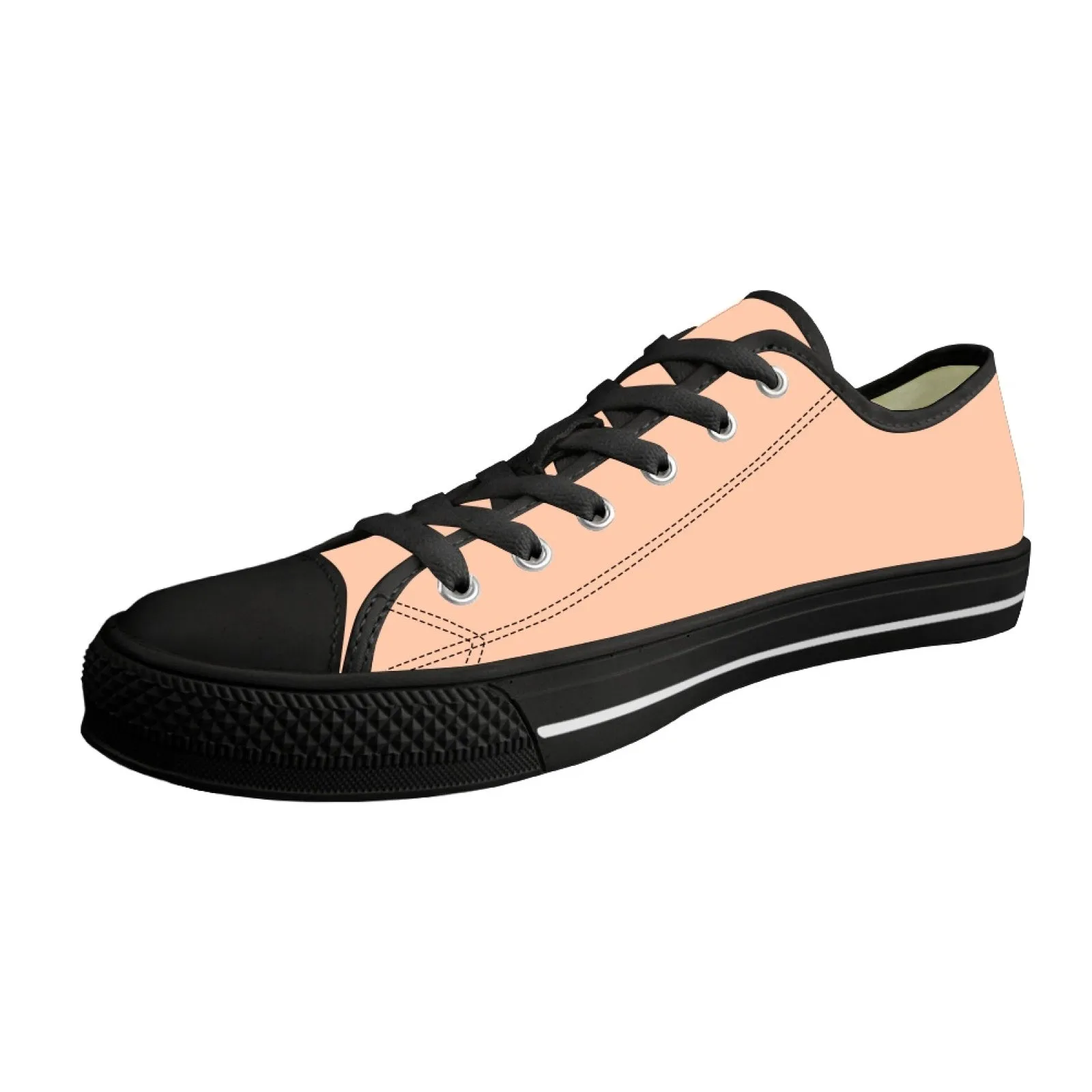 CVHS Blackhawk Circle Logo Pink & Orange Low Top Canvas Shoes