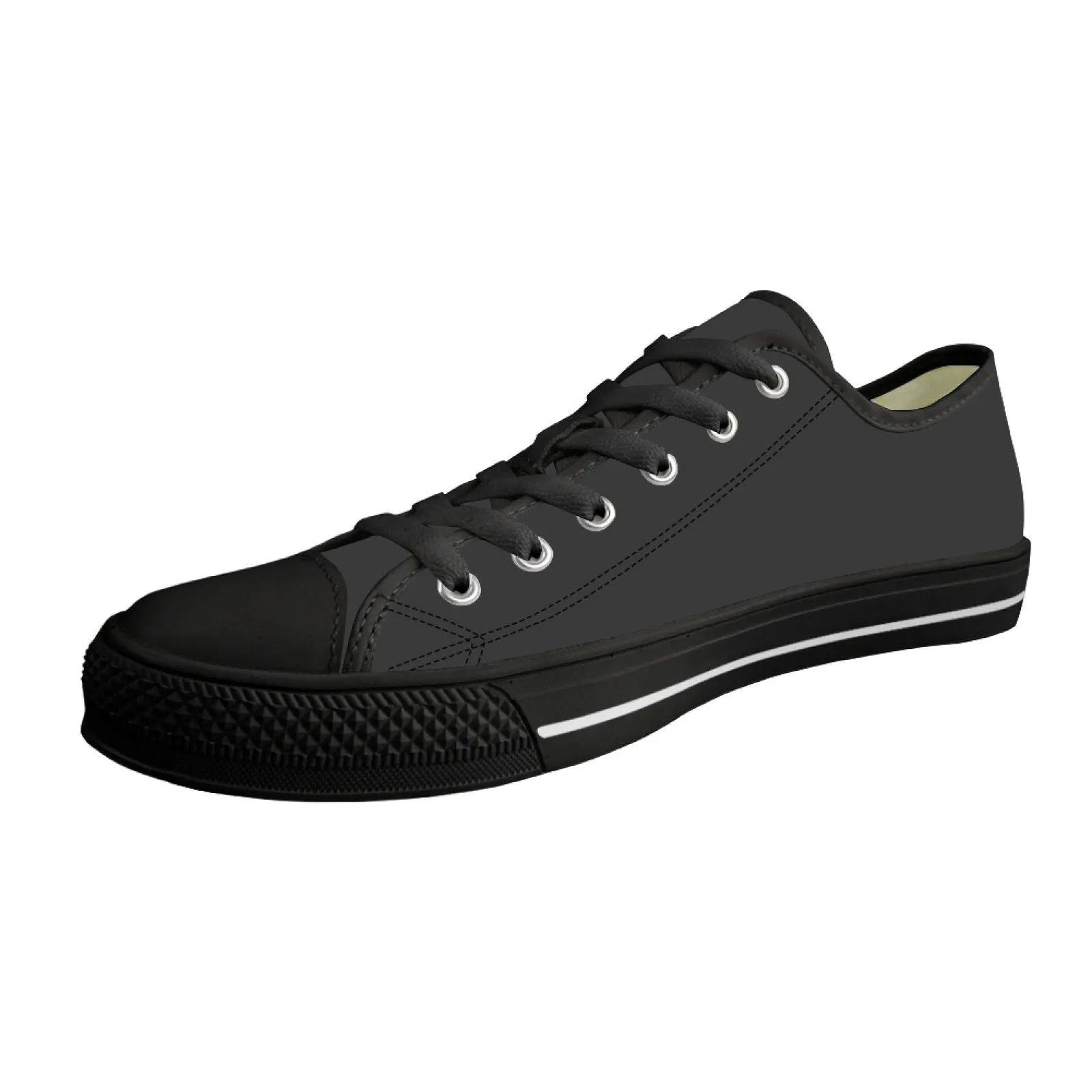 CVHS Blackhawk Circle Logo White & Charcoal Gray Low Top Canvas Shoes