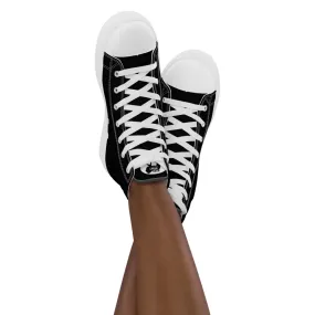 King YAHWEH Signature Women’s High Top Canvas Shoes (Black)
