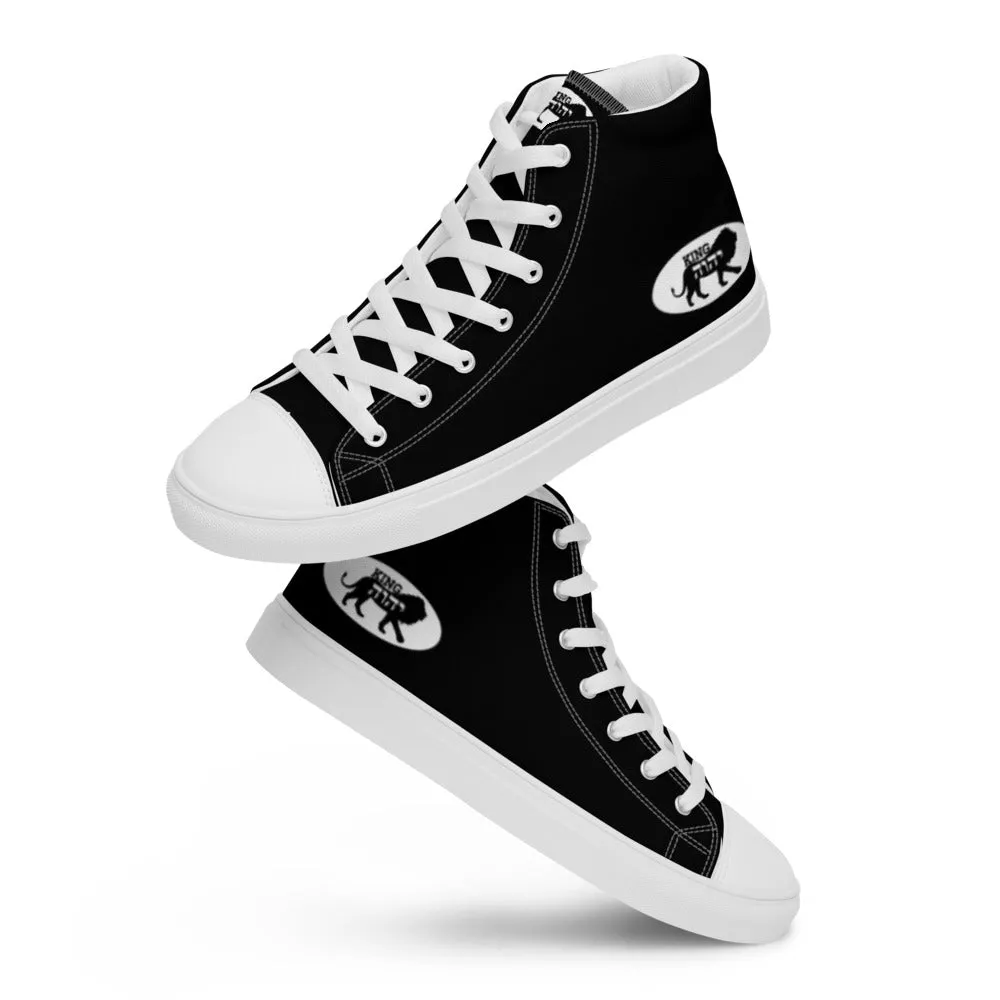 King YAHWEH Signature Women’s High Top Canvas Shoes (Black)