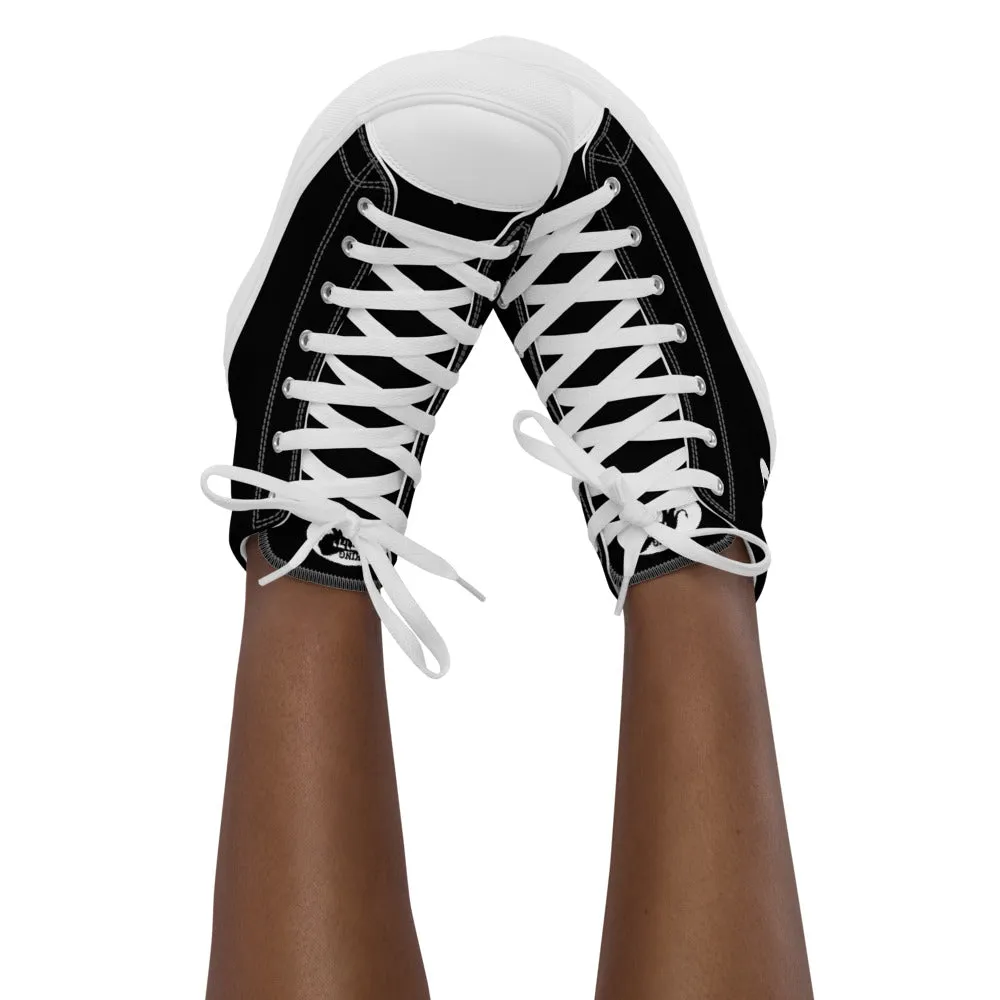 King YAHWEH Signature Women’s High Top Canvas Shoes (Black)
