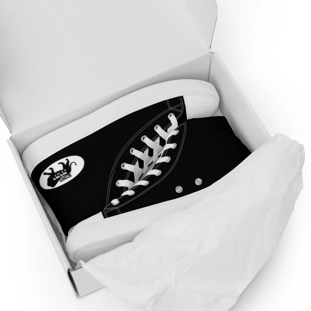 King YAHWEH Signature Women’s High Top Canvas Shoes (Black)