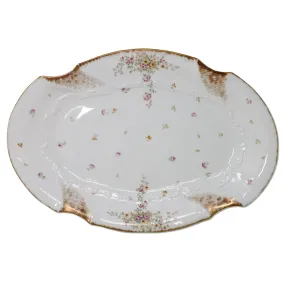 LS & S CM Limoge Lewis Strauss Sons LSS3214 Floral Serving Platter 21x14 1907