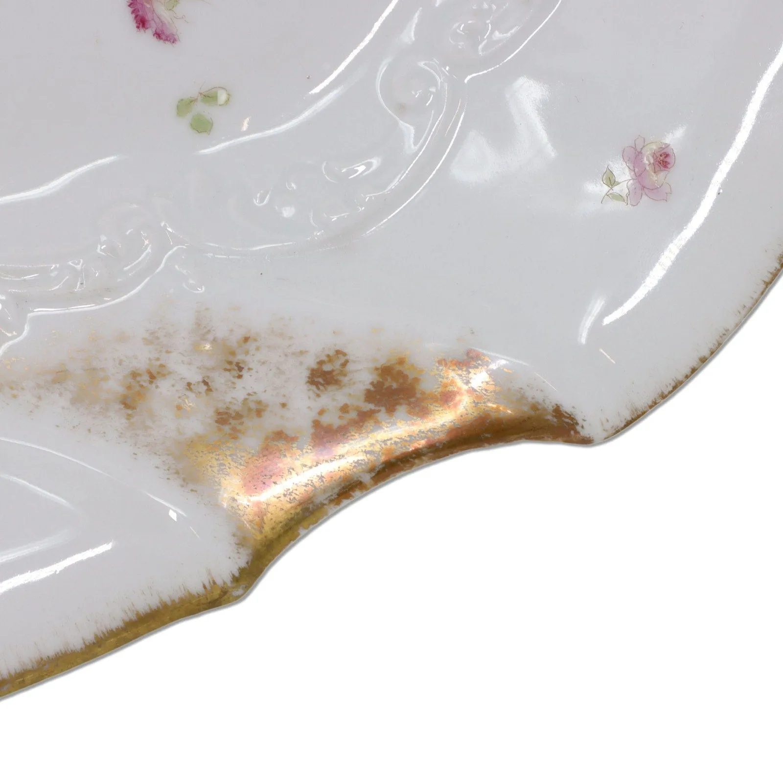 LS & S CM Limoge Lewis Strauss Sons LSS3214 Floral Serving Platter 21x14 1907