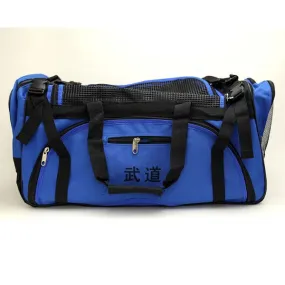 Martial Arts Bag with Mesh Top/pocket 13"x27"x14" (Black, Blue)