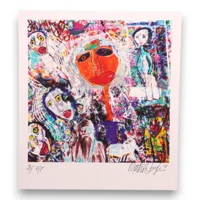 Martin Coyle 2013 Blotter Art Modern Abstract 6/7 Signed Preforated Psychedelic