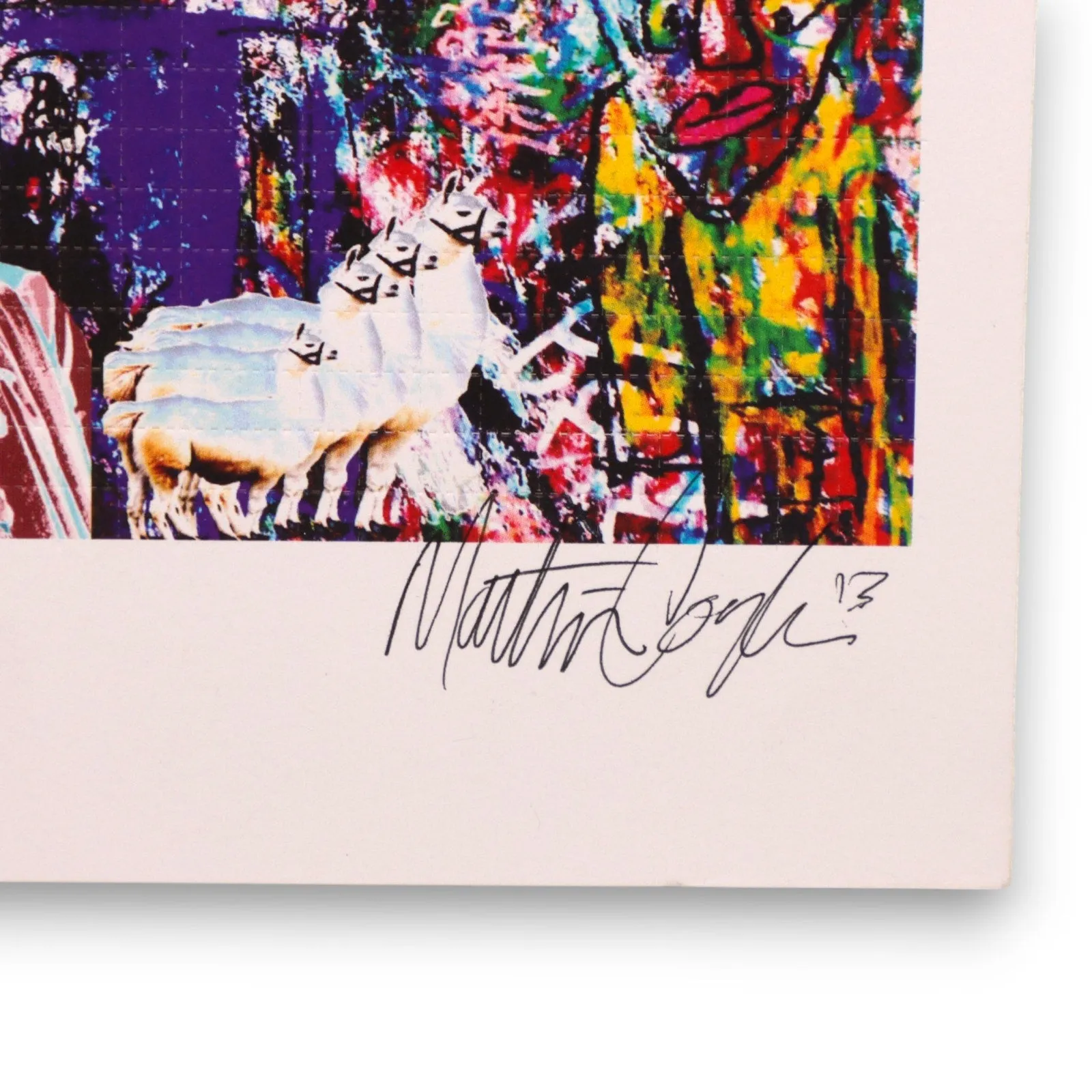 Martin Coyle 2013 Blotter Art Modern Abstract 6/7 Signed Preforated Psychedelic