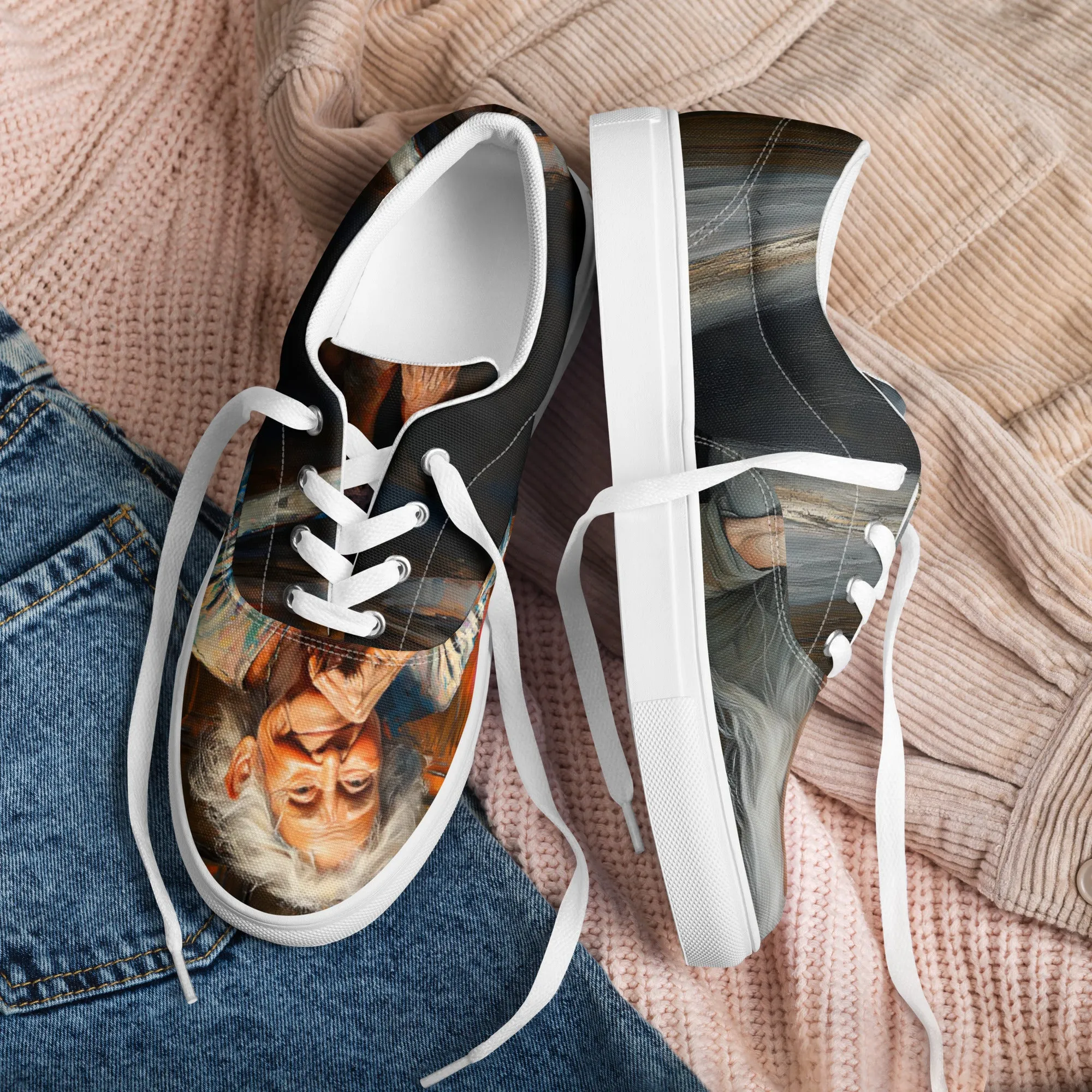 Opposite Glamour Women’s lace-up canvas shoes