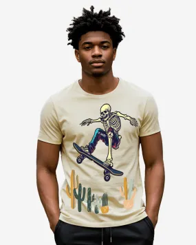 Regular Fit Cactus Skate Front Graphic T Shirt : Gwpbast5055 - 3 Colors
