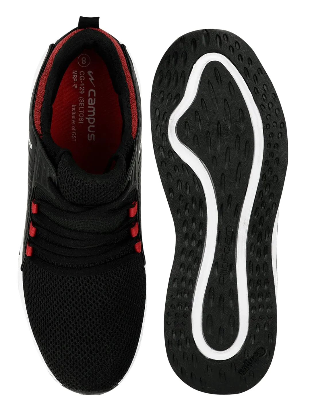 SELTOS Black Men's Running Shoes