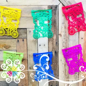 Small Biker Design- Papel Picado Banner