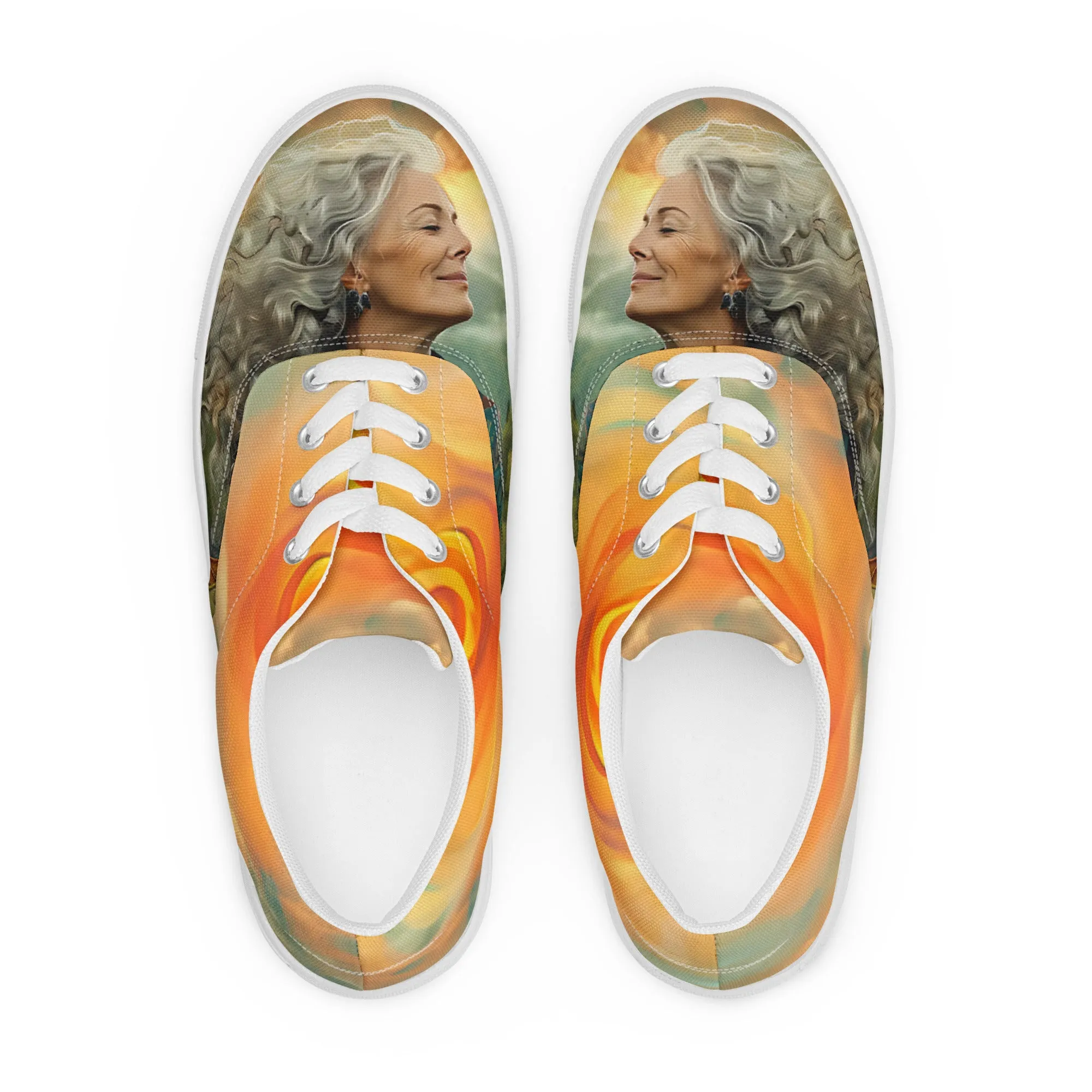 Tranquil Essence Women’s lace-up canvas shoes