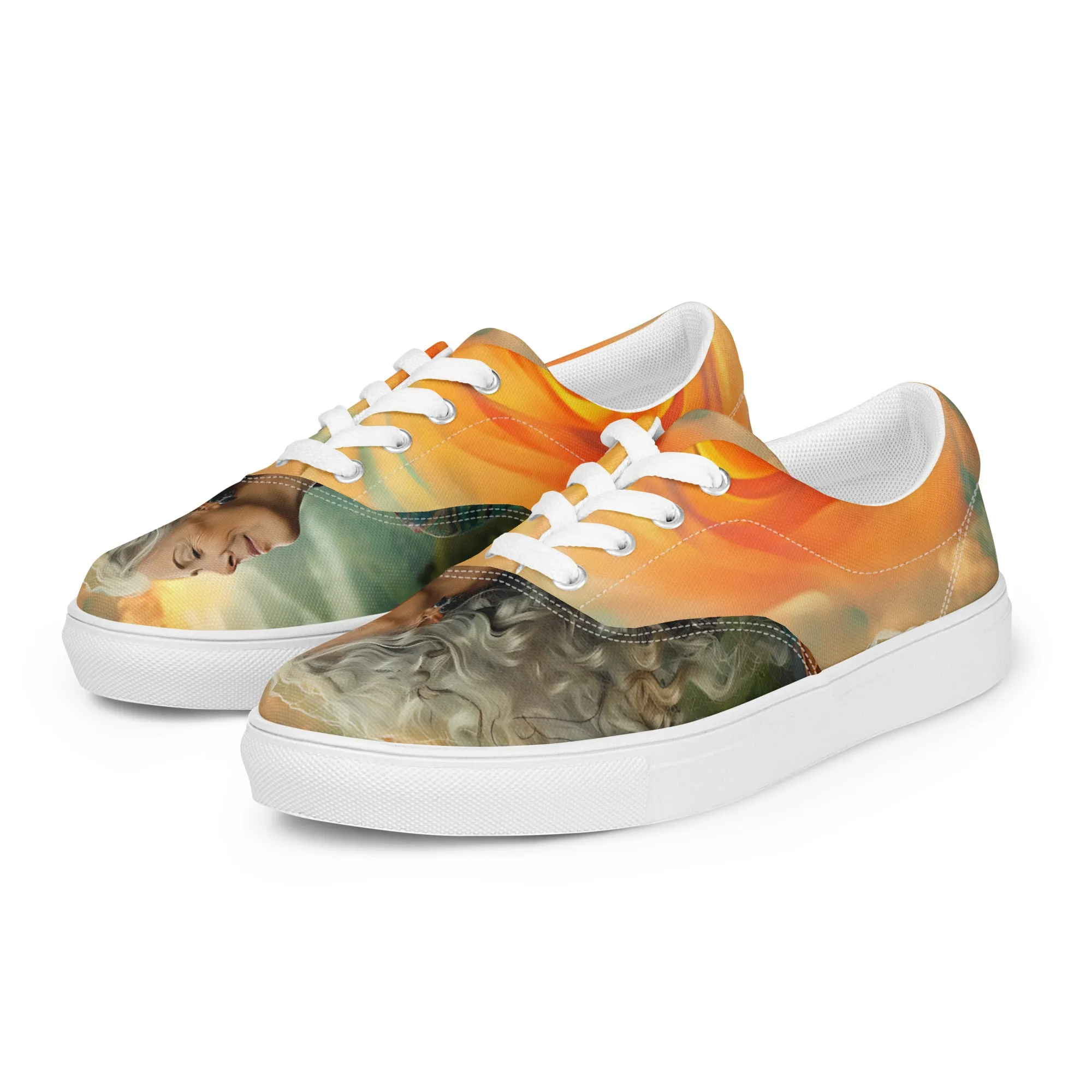 Tranquil Essence Women’s lace-up canvas shoes