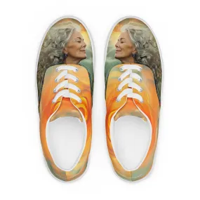 Tranquil Essence Women’s lace-up canvas shoes