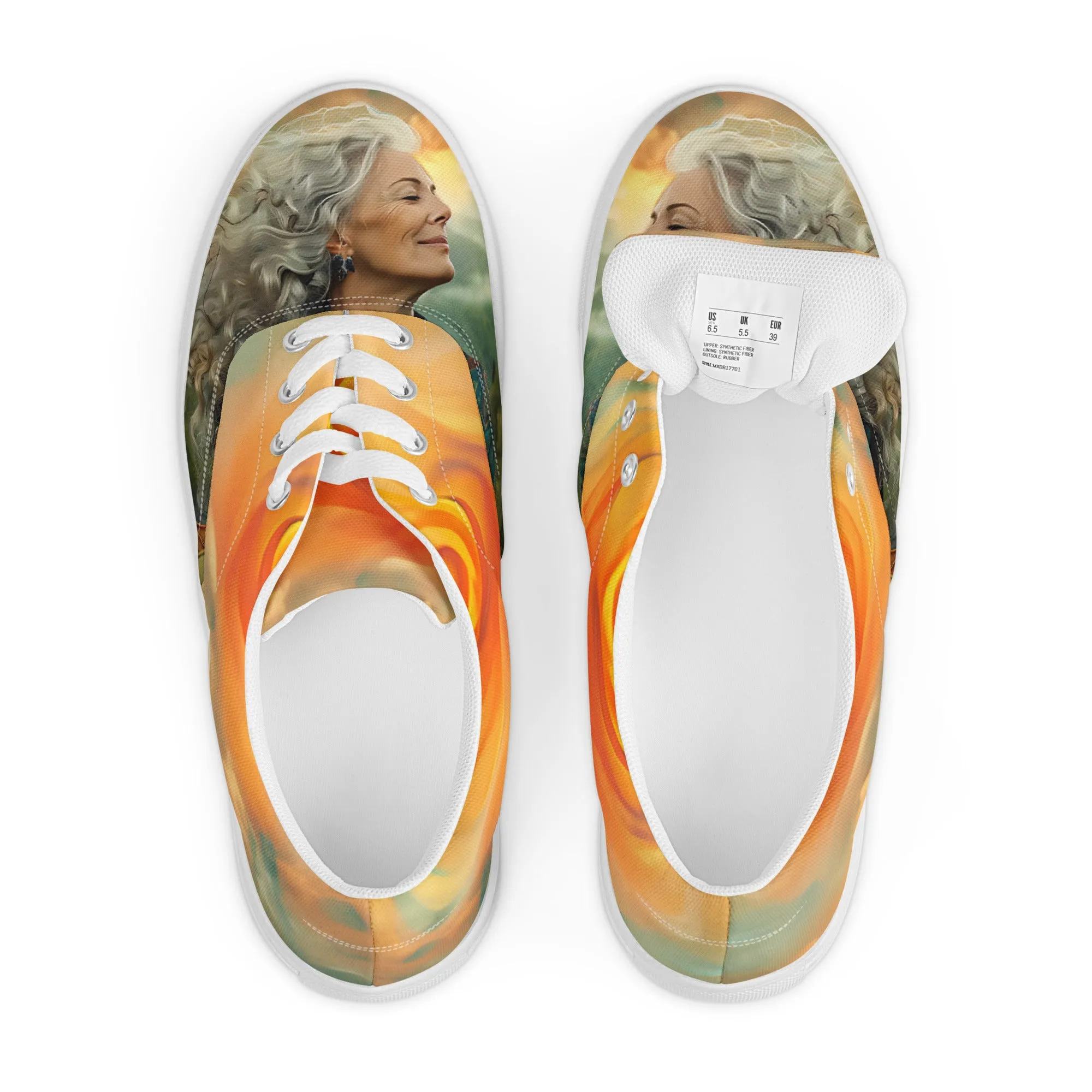 Tranquil Essence Women’s lace-up canvas shoes
