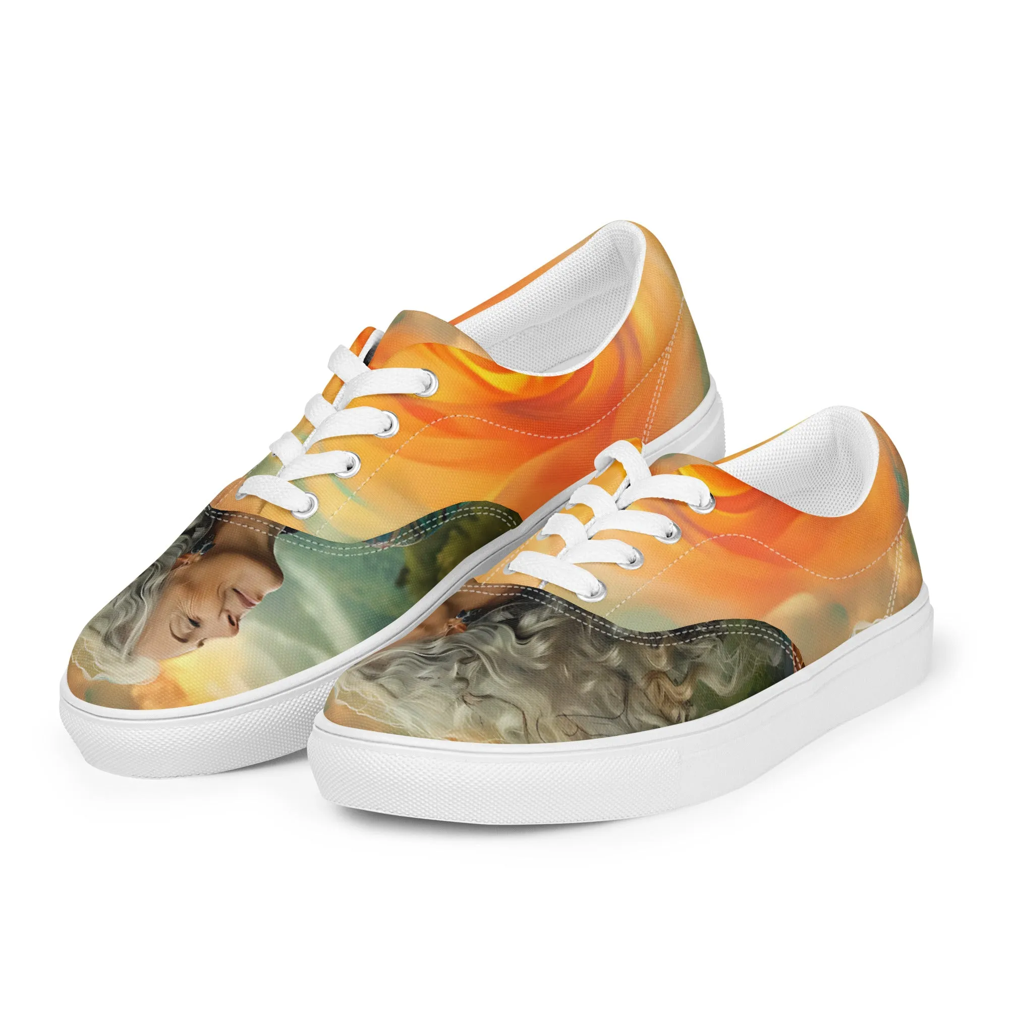 Tranquil Essence Women’s lace-up canvas shoes