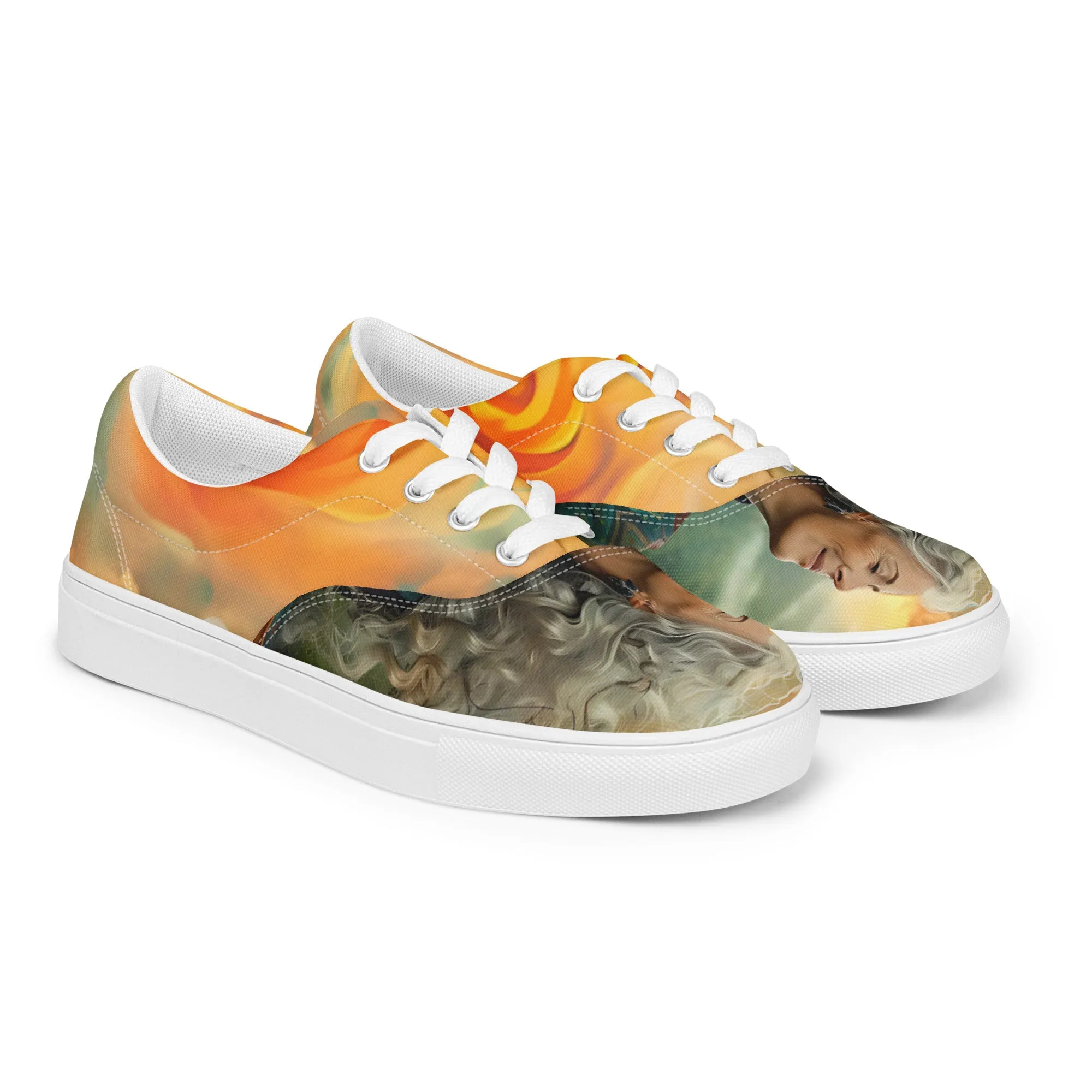 Tranquil Essence Women’s lace-up canvas shoes