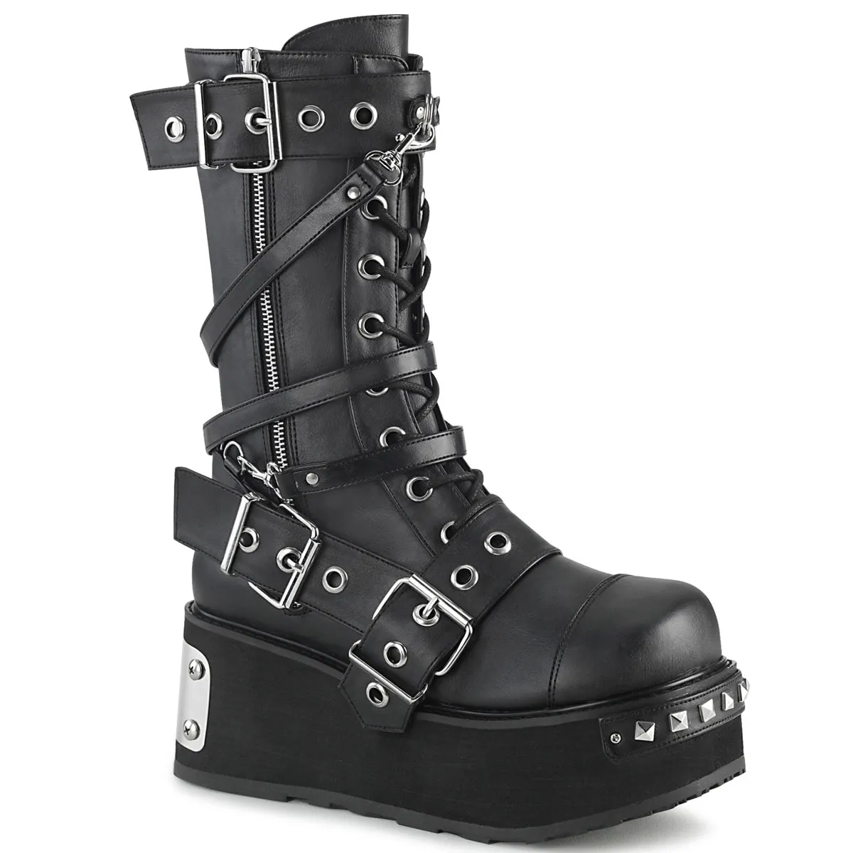 TRASHVILLE-250 Demoniacult Alternative Footwear Unisex Platform Boots