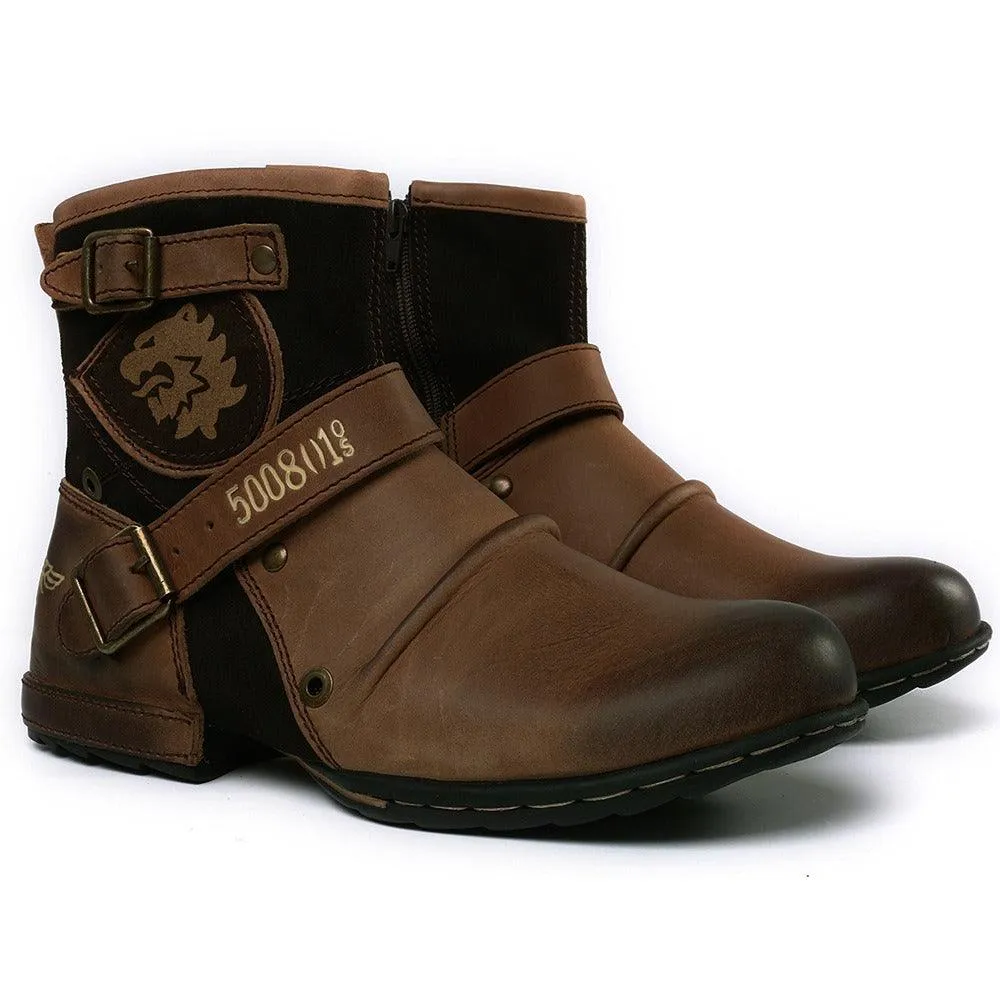 Western Color Changing Denim Martin Shoes
