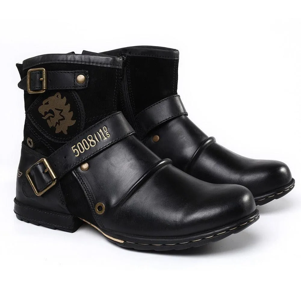 Western Color Changing Denim Martin Shoes