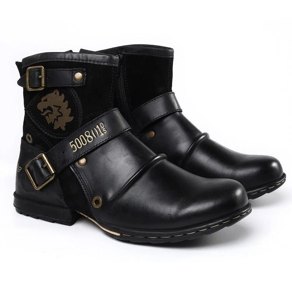Western Color Changing Denim Martin Shoes