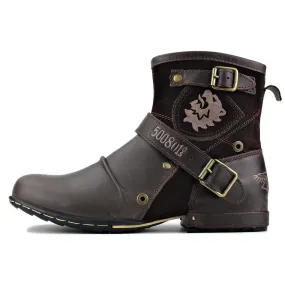 Western Color Changing Denim Martin Shoes