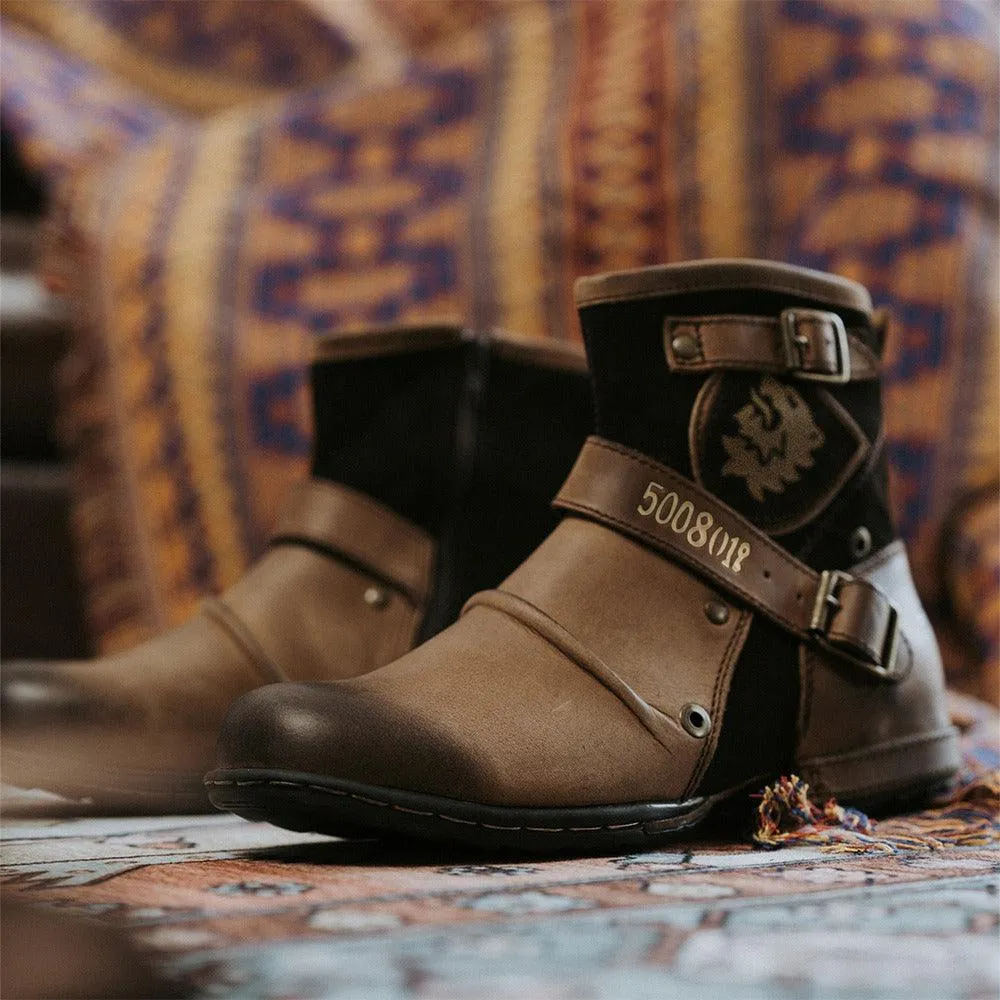 Western Color Changing Denim Martin Shoes