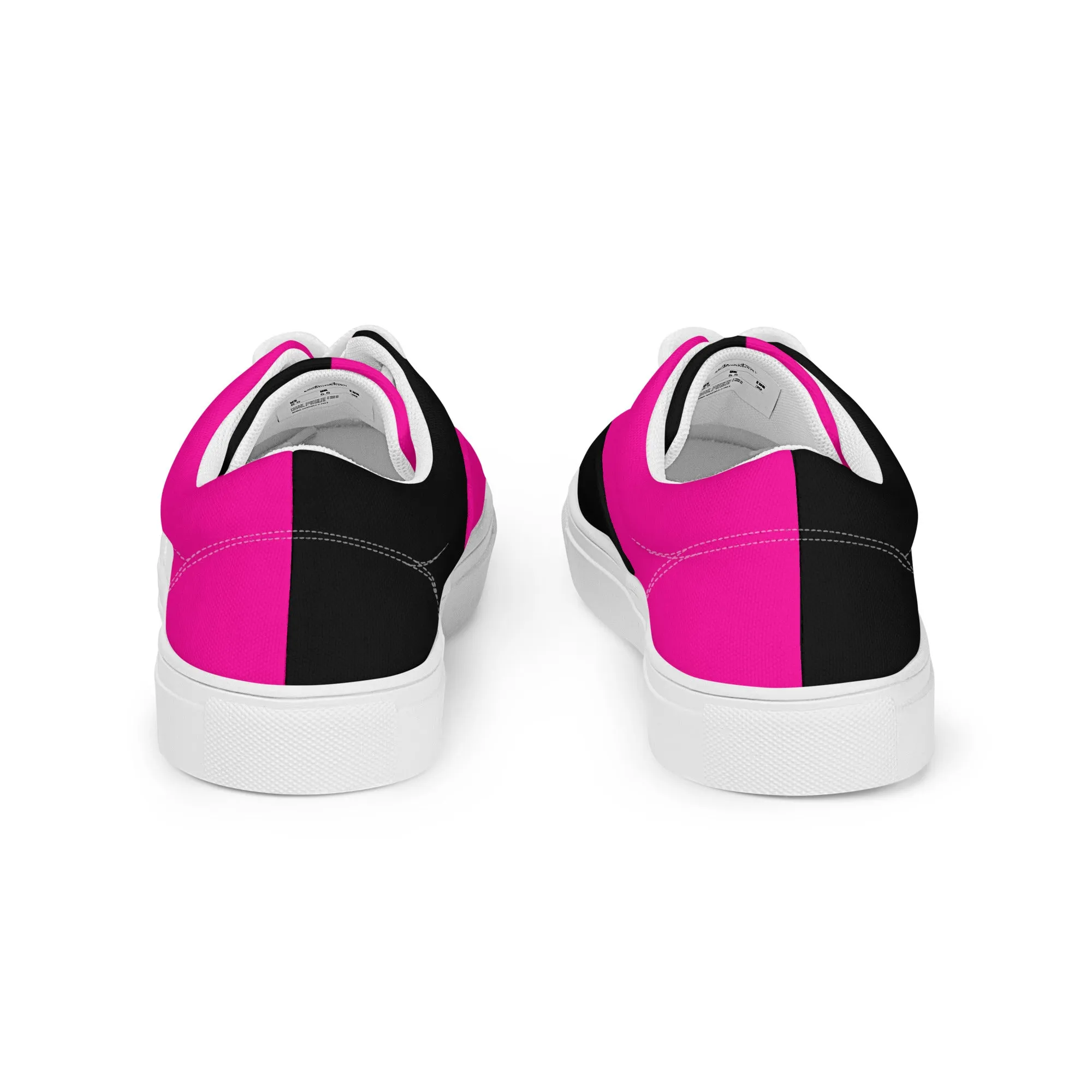 Women’s lace-up canvas shoes Neon Pink